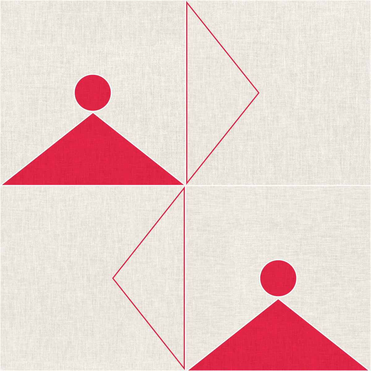 Geometric Textile Wallpaper⁠ in your room — zoomed