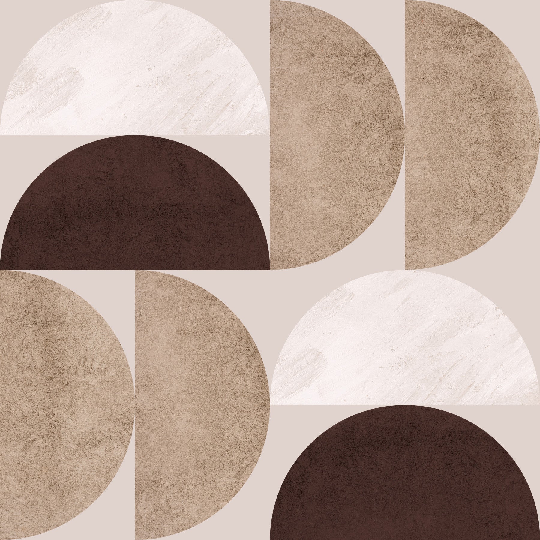 Modern Mid-Century Semicircles Wallpaper⁠