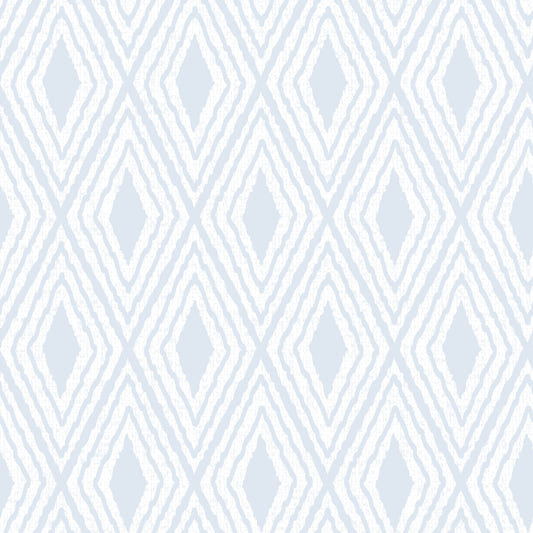 Harlequin Diamond Boho Azureish White Wallpaper⁠