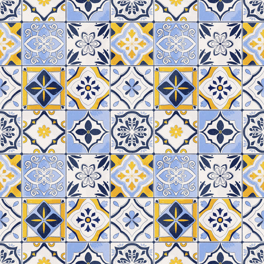 Mediterranean Mosaic Tiles Wallpaper⁠
