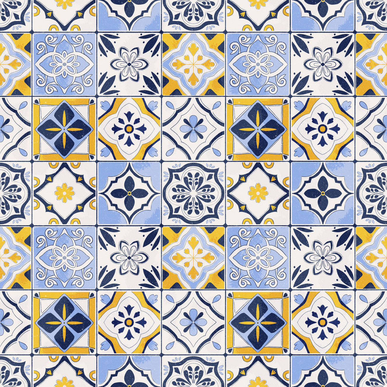 Mediterranean Mosaic Tiles Wallpaper⁠