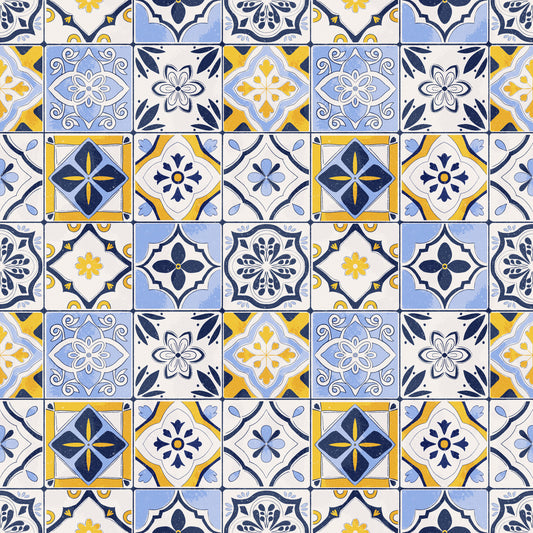 Mediterranean Mosaic Tiles Wallpaper⁠