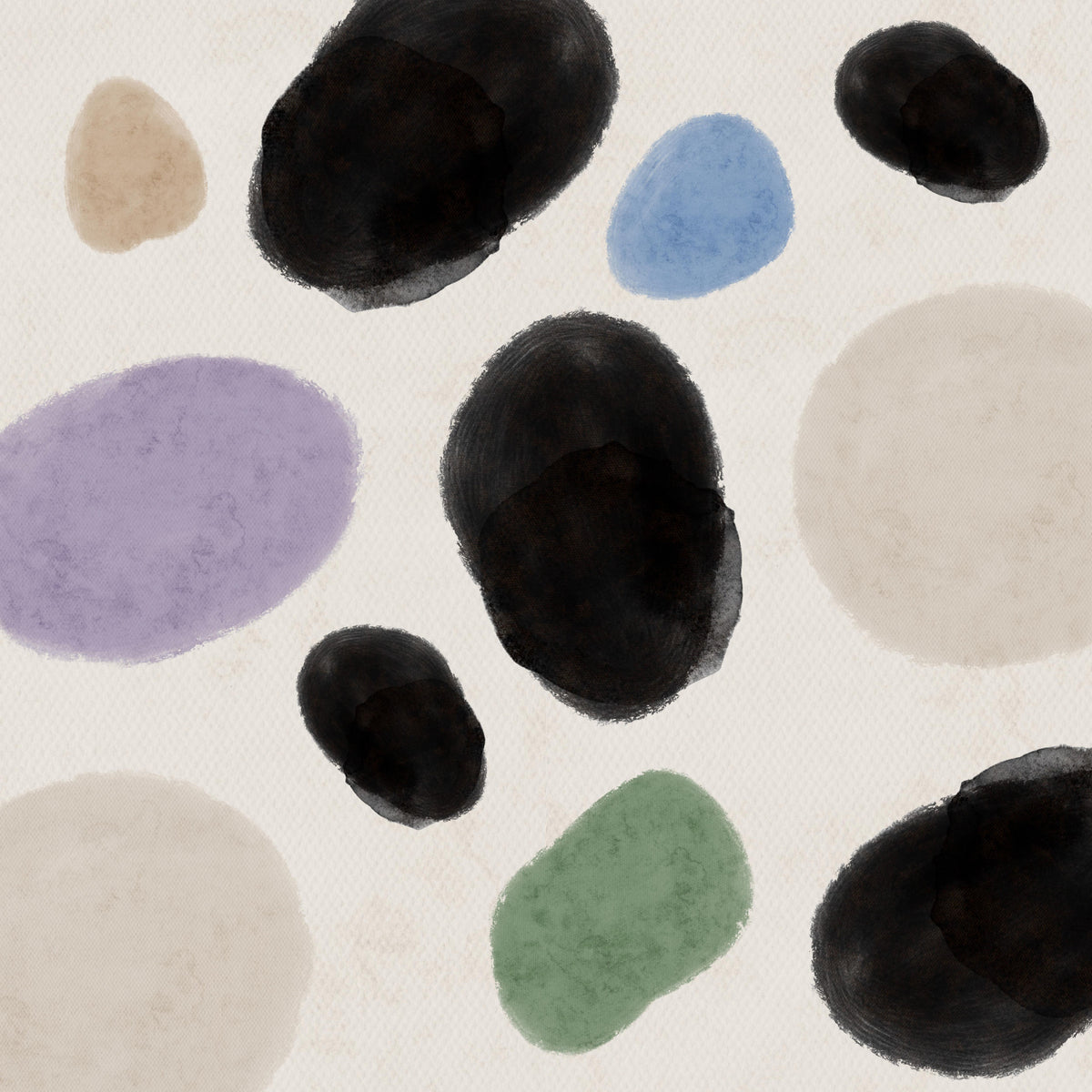 Abstract Watercolor Dots  Wall Mural