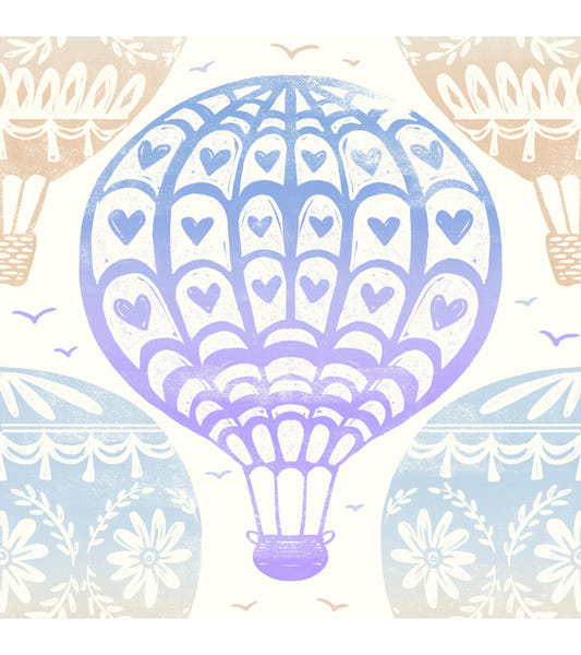 Whimsical Hot Air Balloon Voyage Wallpaper⁠
