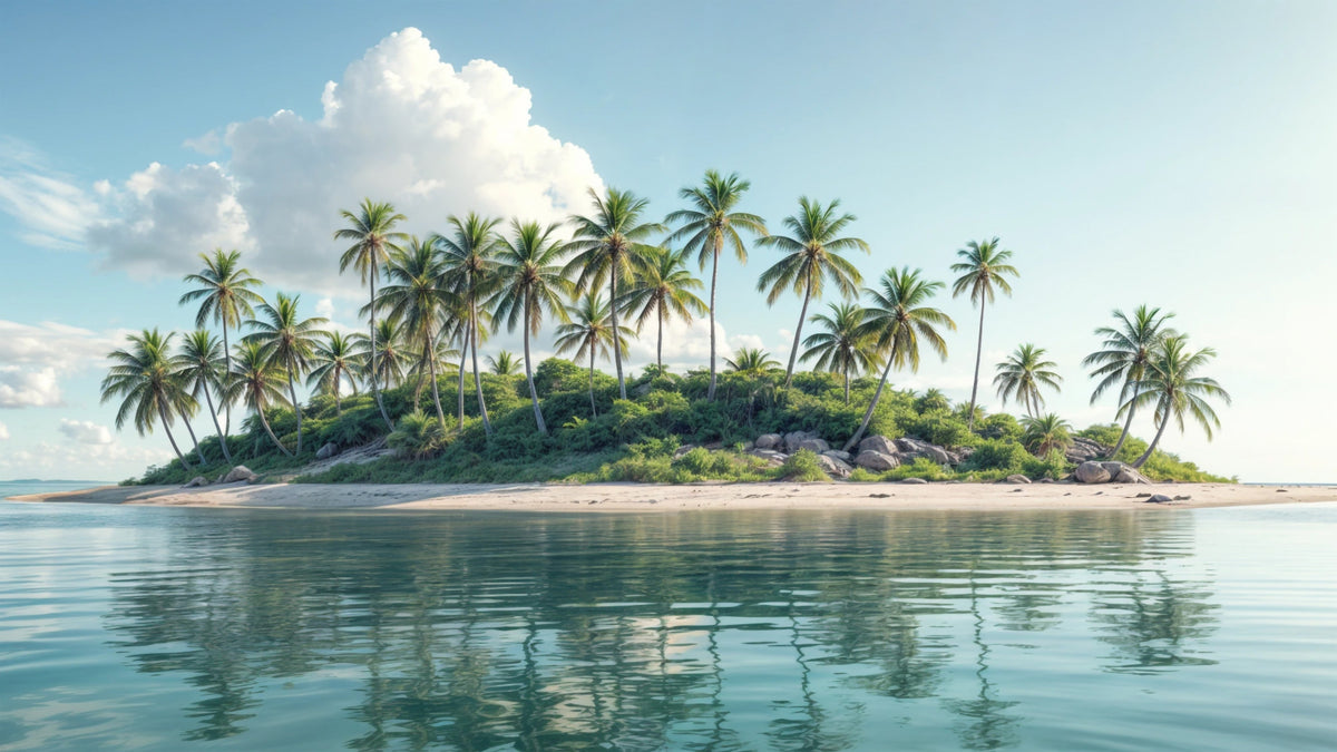 Palm Paradise Wall Mural in your room — zoomed
