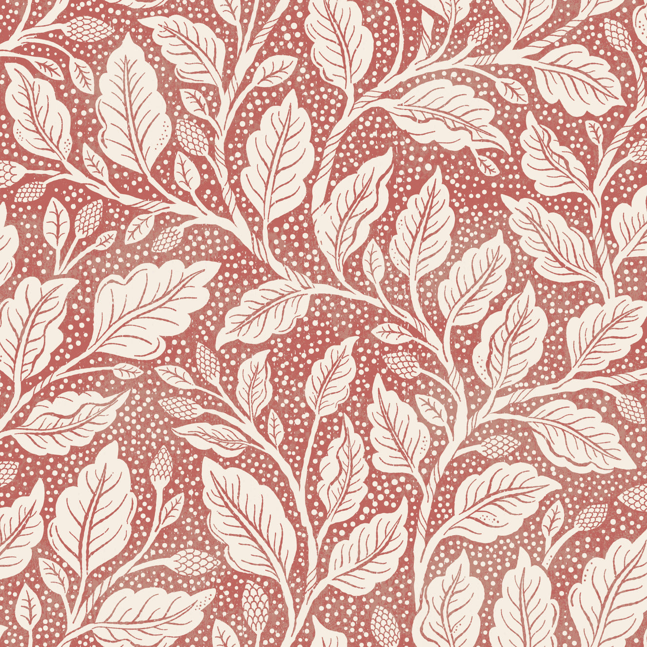 Rustic Red Budding Branches Wallpaper⁠