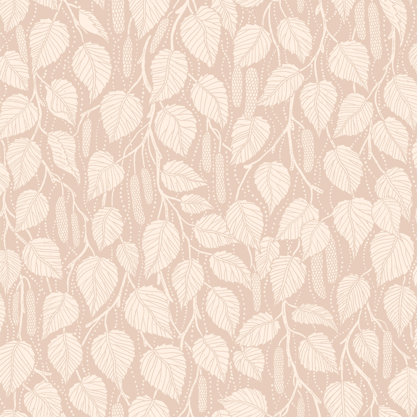 Terra-Toned Dewy Birch Branches Wallpaper⁠