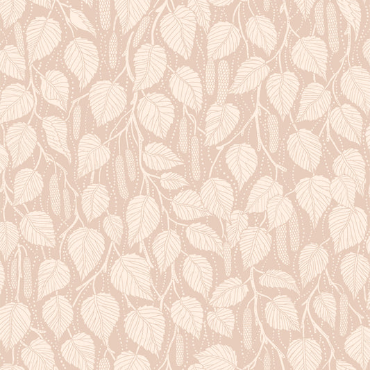 Terra-Toned Dewy Birch Branches Wallpaper⁠