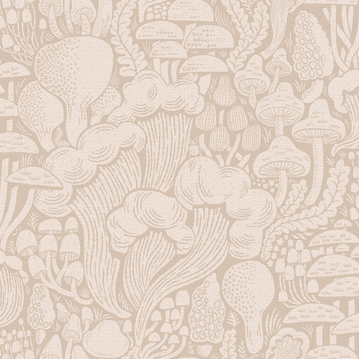 Dagg-Toned Fungi Forest Silhouettes Wallpaper⁠