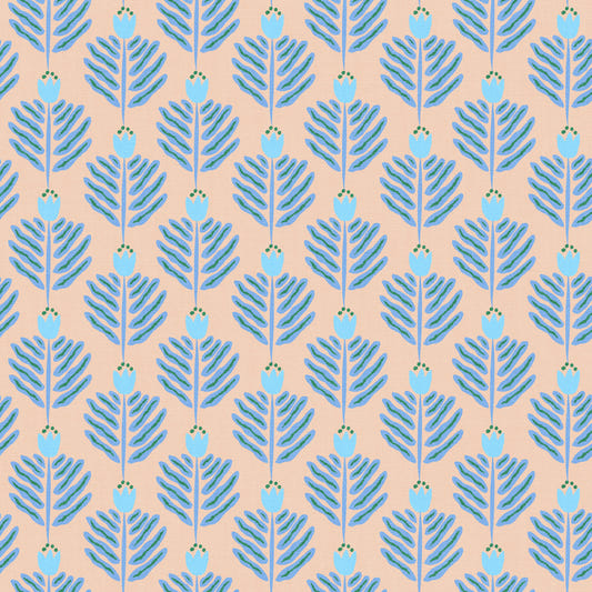 Blue Chunky Plant Jewel Jungle Wallpaper⁠