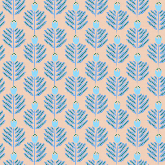 Blue Chunky Plant Jewel Jungle Wallpaper⁠