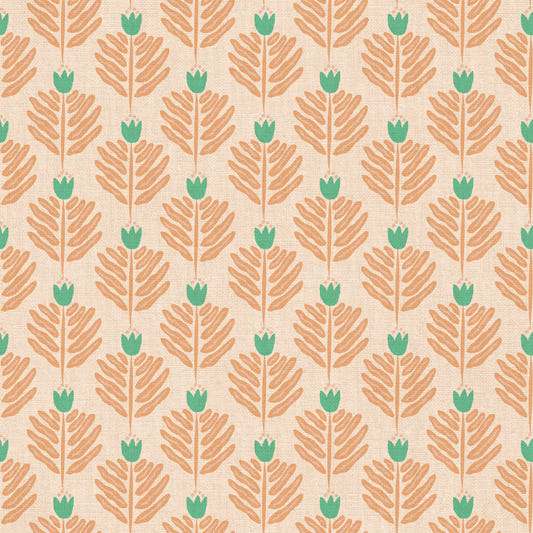 Peach Chunky Plant Jewel Jungle Wallpaper⁠