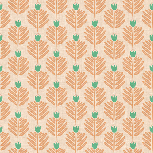 Peach Chunky Plant Jewel Jungle Wallpaper⁠