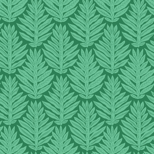 Scallop  Green Leaf Jewel Jungle Wallpaper⁠