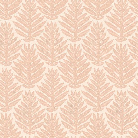 Terracotta Leaf Scallop Jewel Jungle Wallpaper⁠