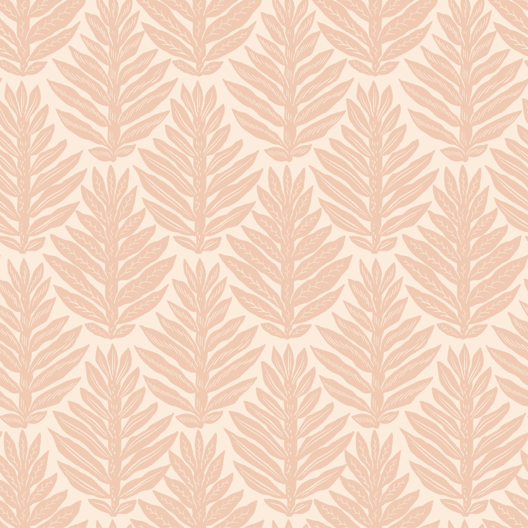 Terracotta Leaf Scallop Jewel Jungle Wallpaper⁠