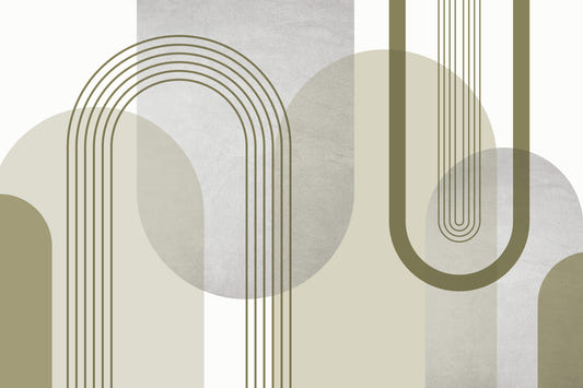 Modern Mid-Century Abstraction Wall Mural