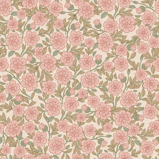 Juno Welcoming Walls Ditsy Peach Floral Wallpaper⁠