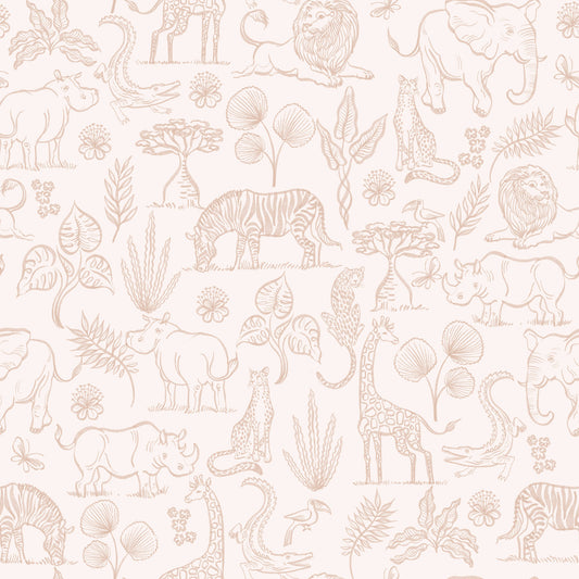 Neutral Safari Adventure Wallpaper⁠
