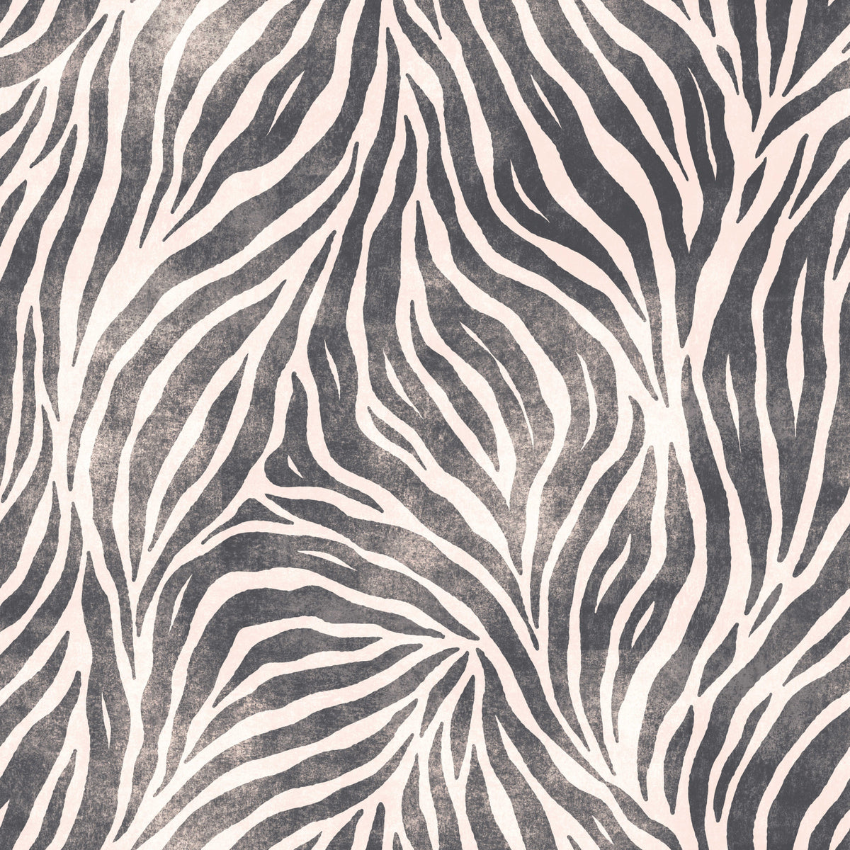 Mono Textured Boho Zebra Print- Wallpaper⁠