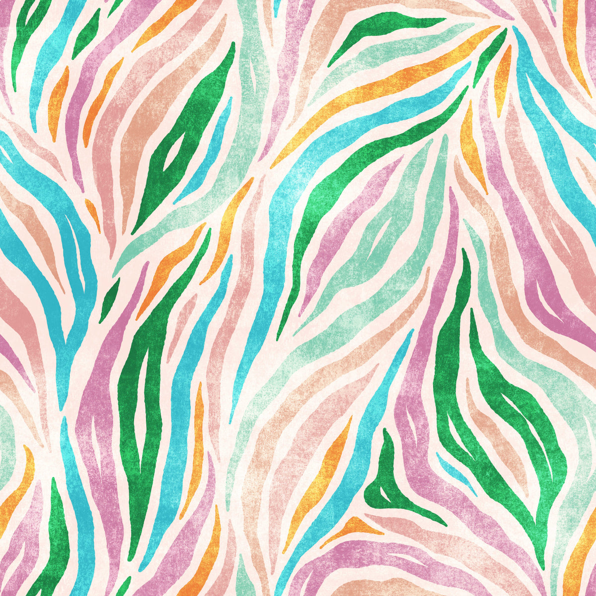 Multicolor Boho Zebra Print Wallpaper⁠