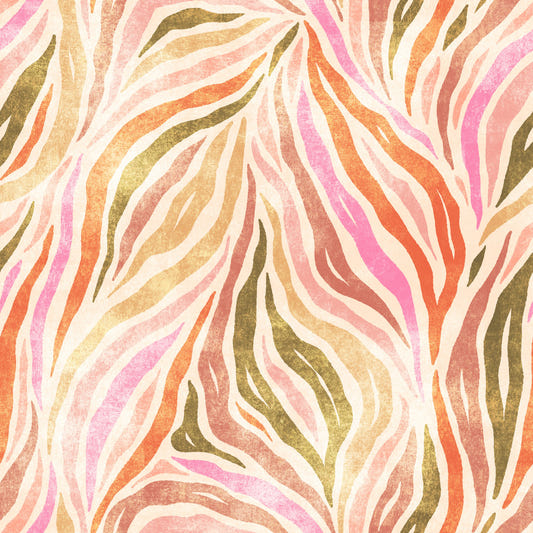 Multicolor  Textured Zebra Print Wallpaper⁠