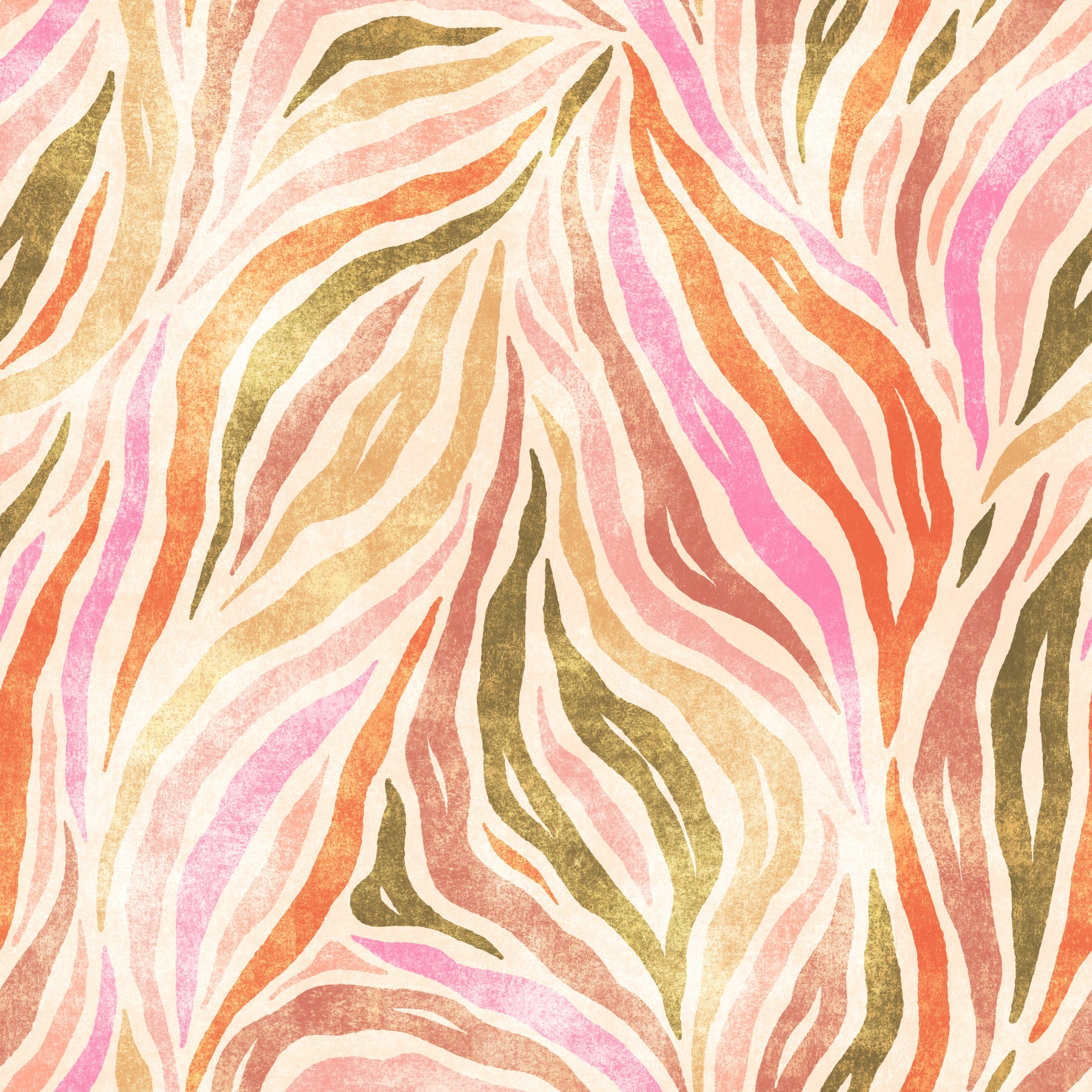 Multicolor  Textured Zebra Print Wallpaper⁠