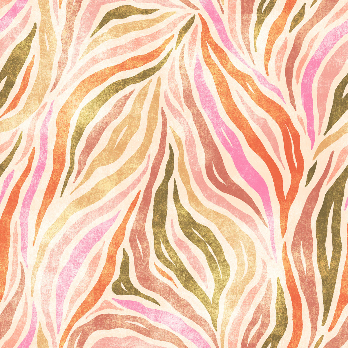 Multicolor  Textured Zebra Print Wallpaper⁠ in your room — zoomed