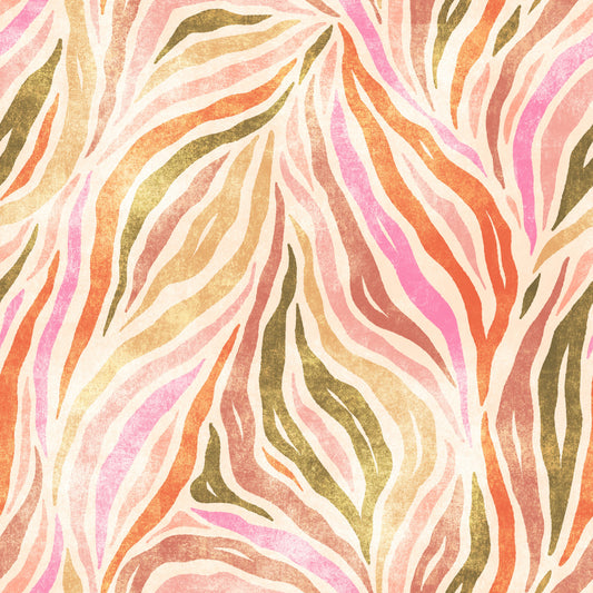 Multicolor  Textured Zebra Print Wallpaper⁠