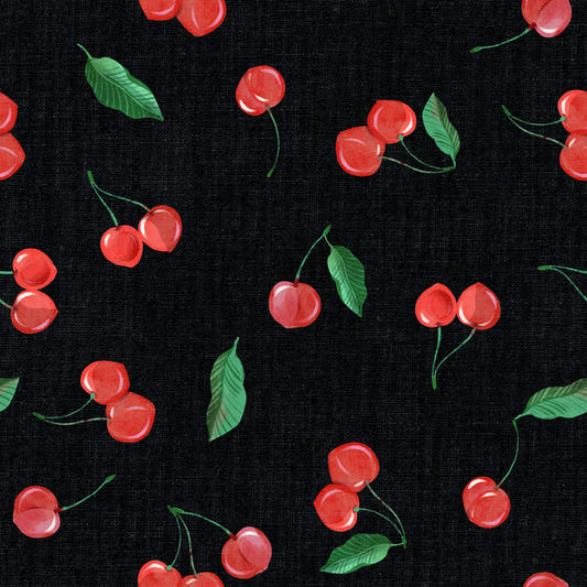 Toss Black Painterly Cherries  Wallpaper⁠