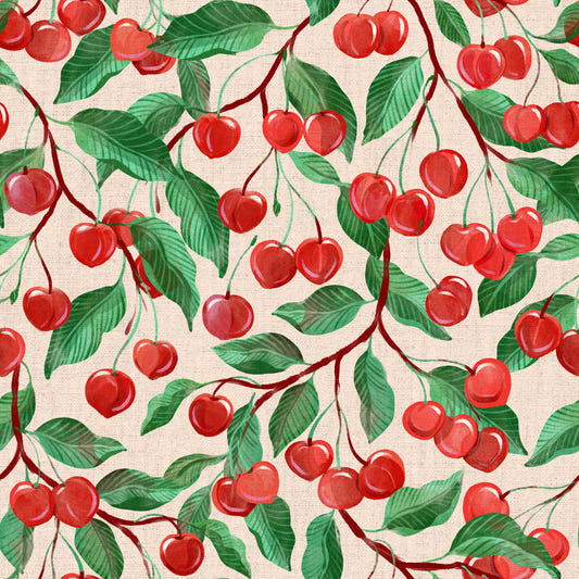 Painterly Cherries Wallpaper⁠