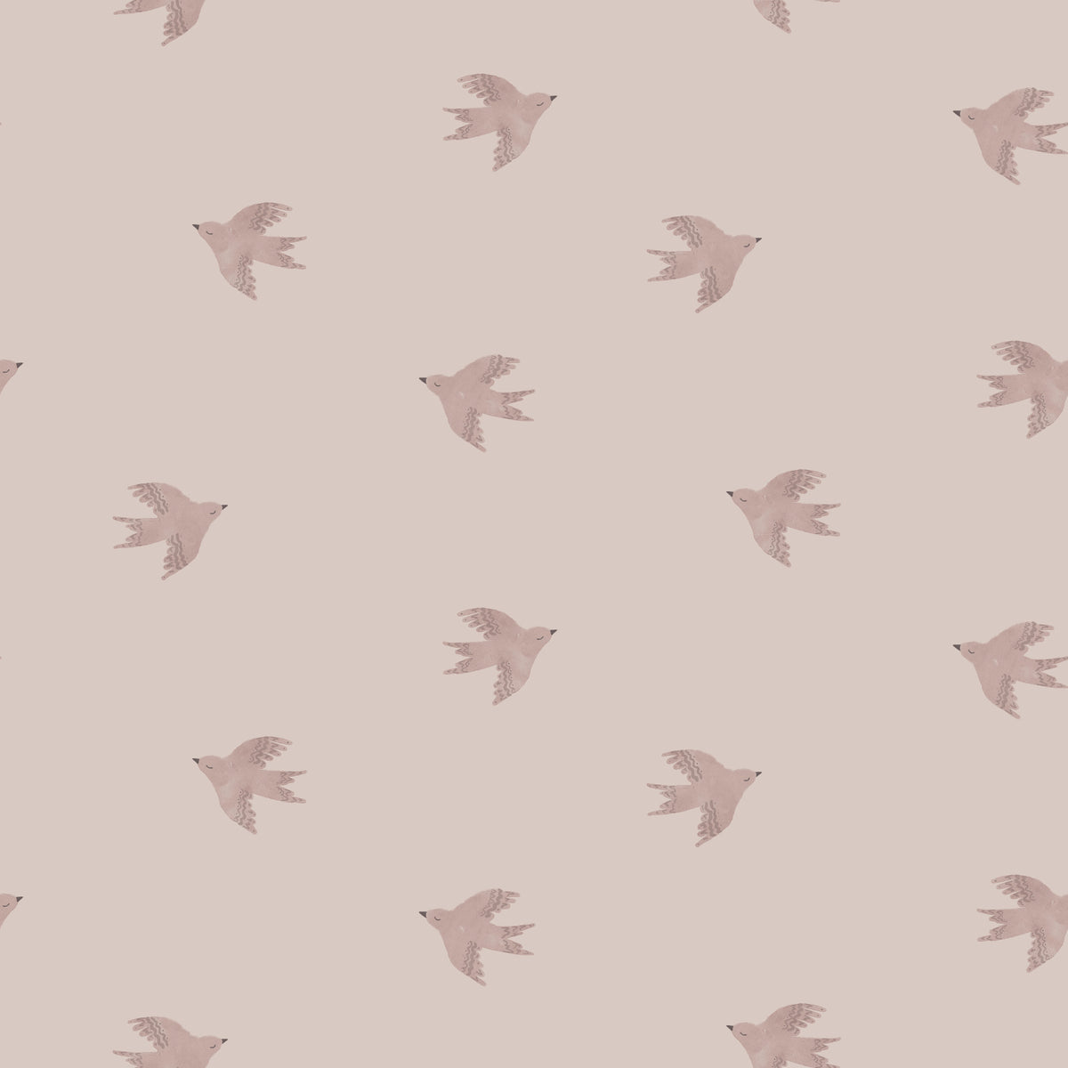 Dreamy Birds Shell Pink Wallpaper⁠