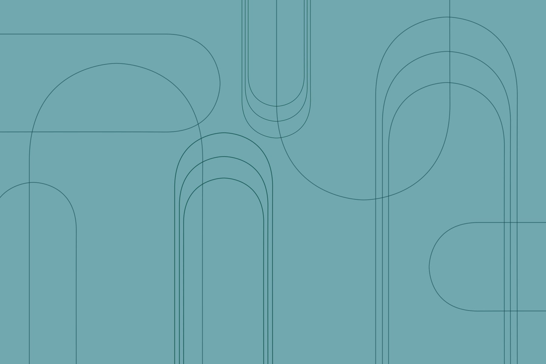Turquoise Abstract Arches Wall Mural