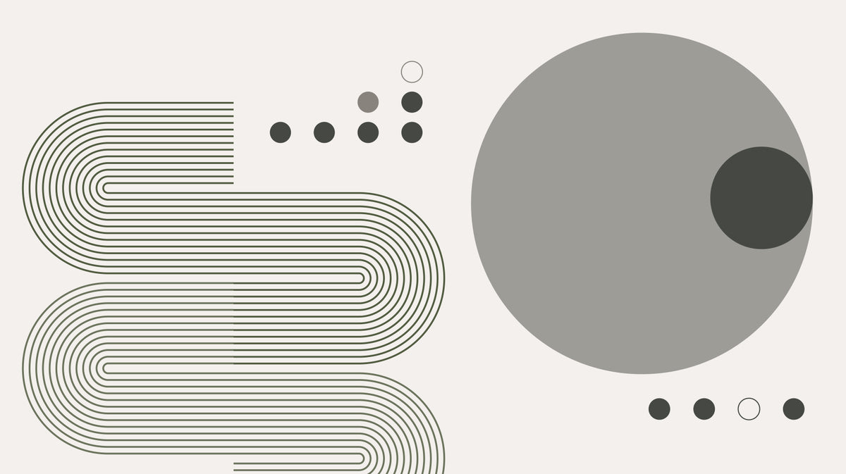 Grey Tones Retro Wall Mural in your room — zoomed