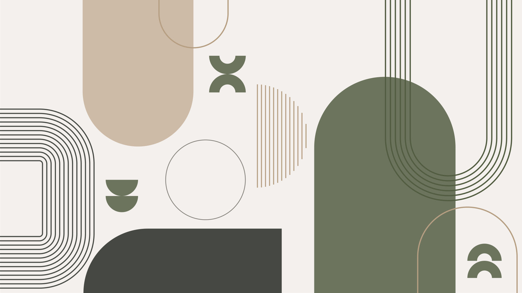 Minimalist Retro Vibe Wall Mural