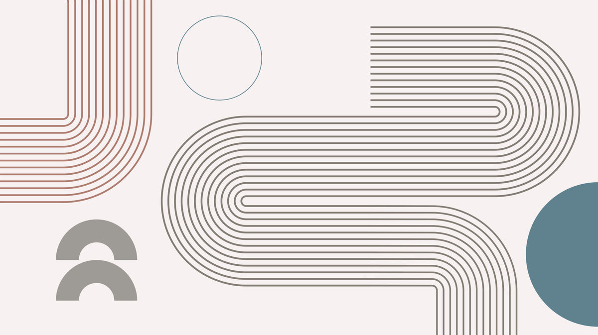 Modern Retro Lines Wall Mural