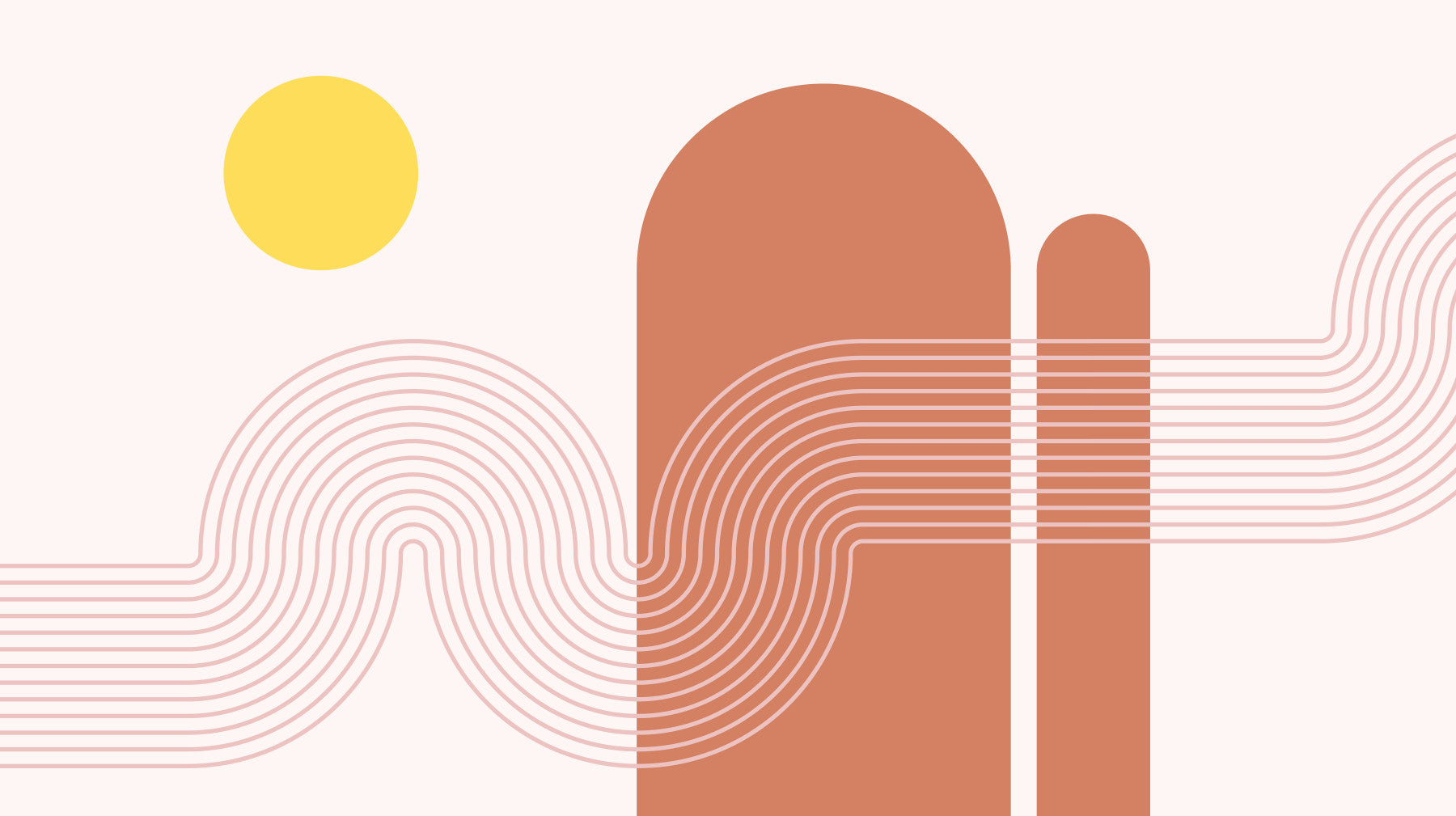 Retro Sunset Vibes Wall Mural