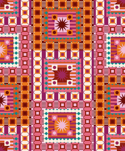 Crimson & Orange Burst Wallpaper⁠