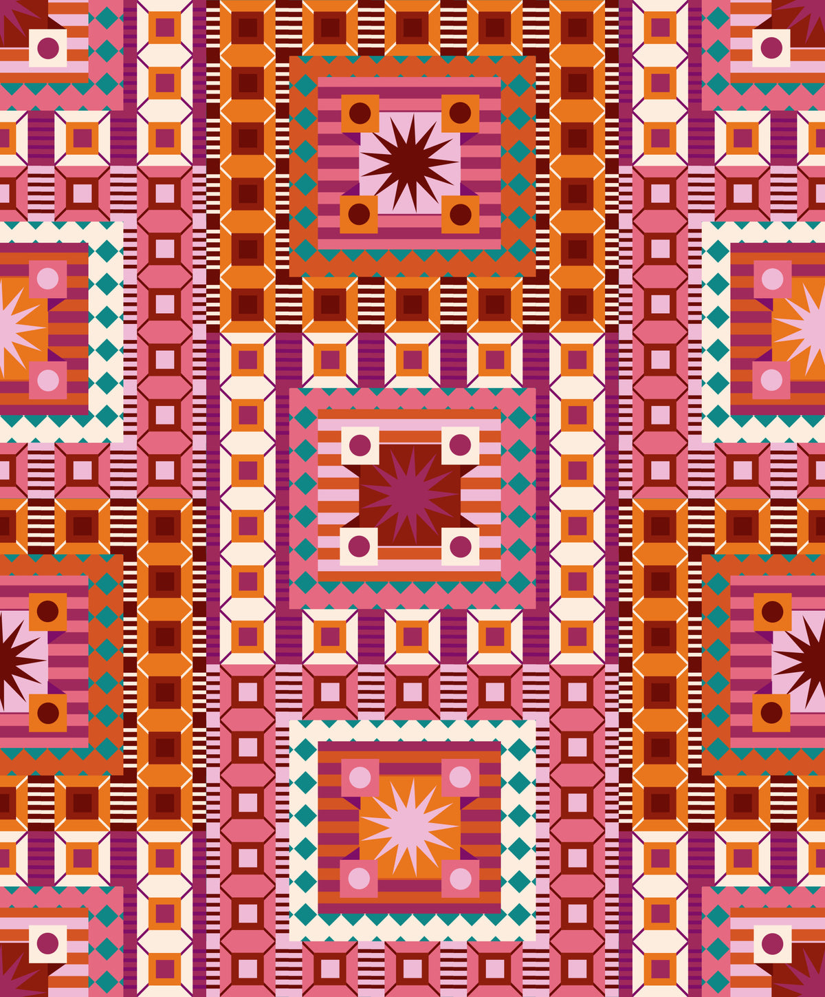 Crimson & Orange Burst Wallpaper⁠