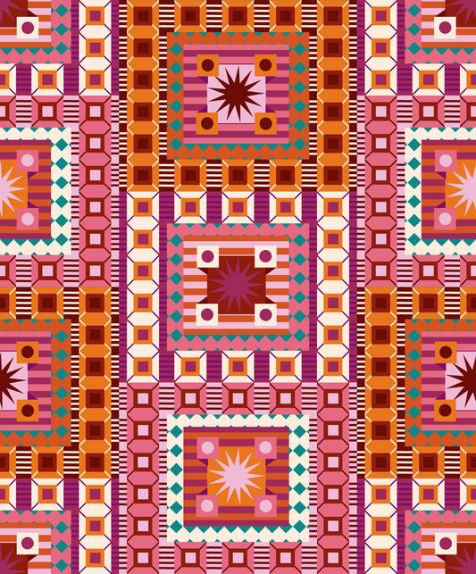 Crimson & Orange Burst Wallpaper⁠