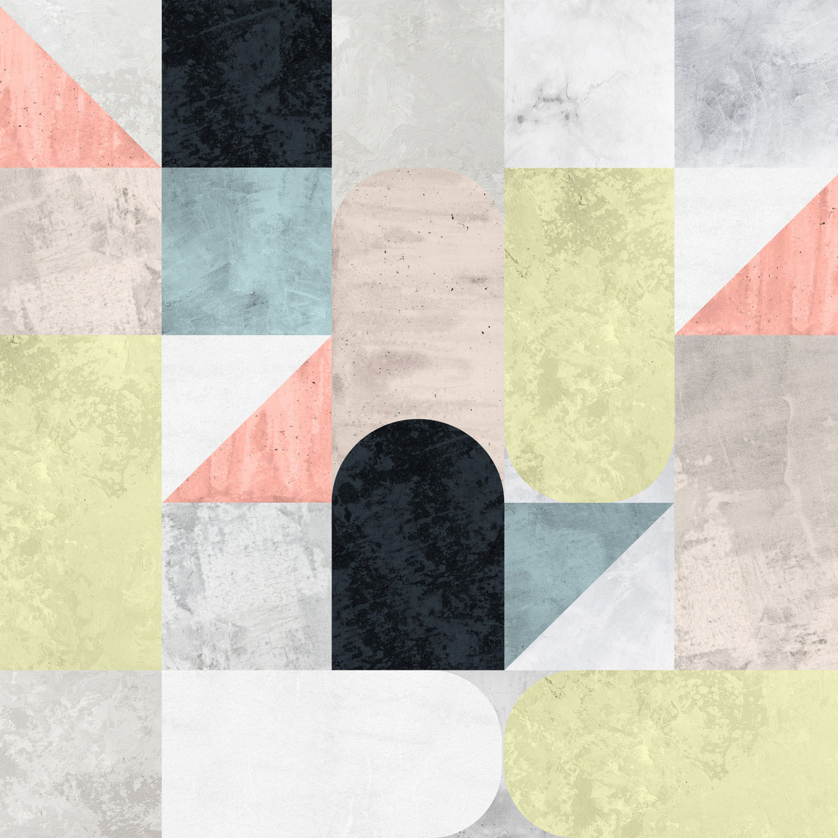 Neo Modern Wall Mural in your room — zoomed