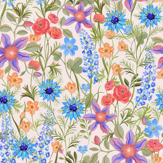 Ranunculaceae retro strong offwhite Wallpaper⁠