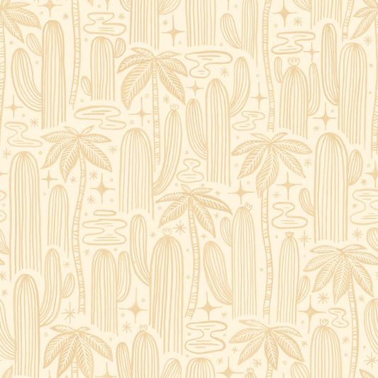 Saguaro Starlight Offwhite white Wallpaper⁠