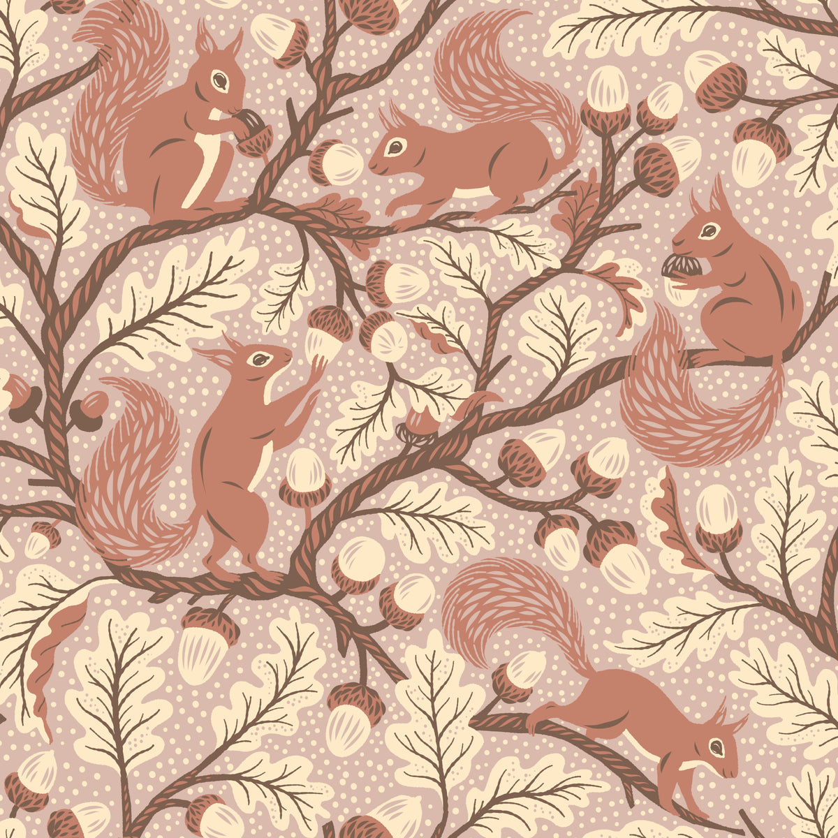 Squirrels in Oak tree  Wallpaper⁠ in your room — zoomed