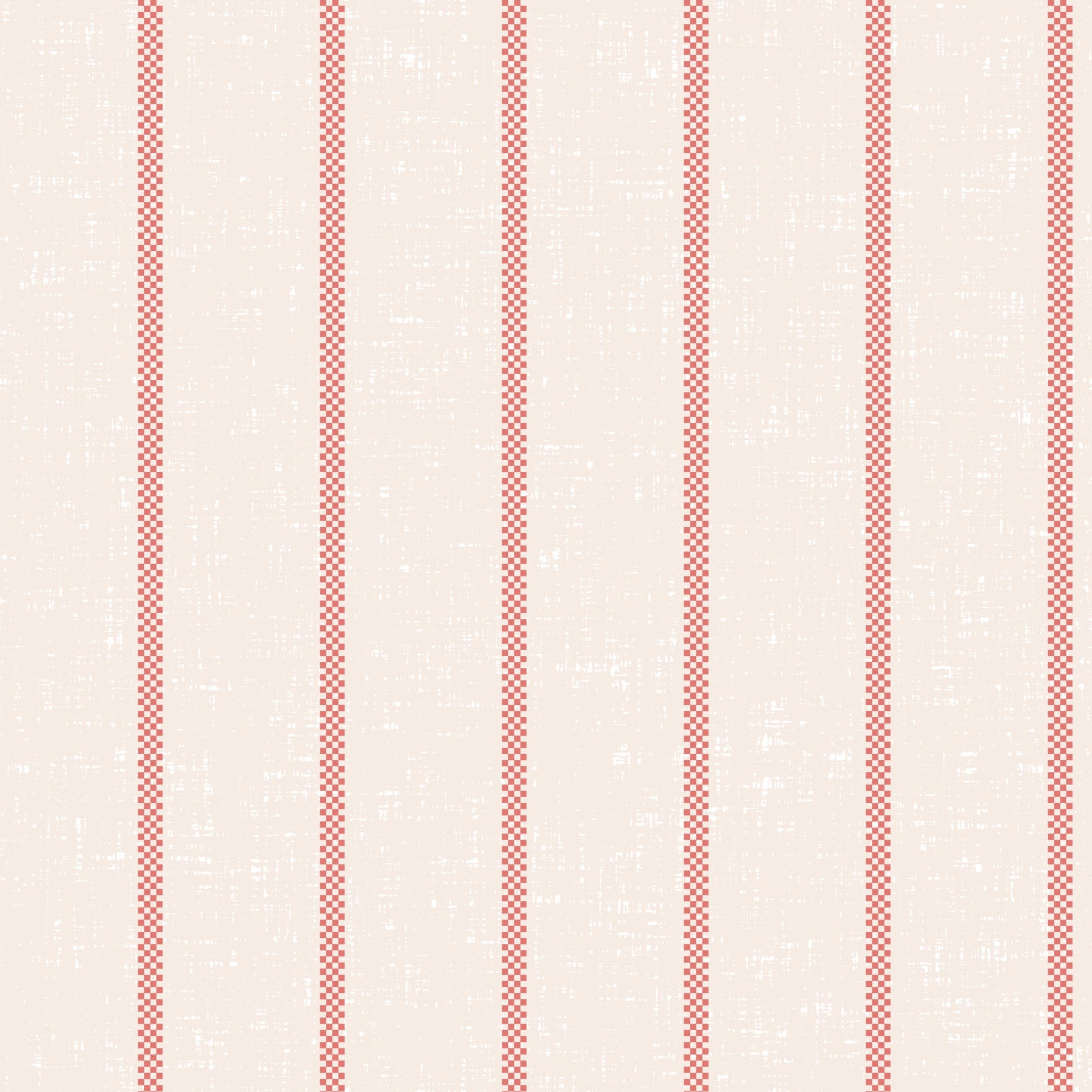 Tea Towel Stripe - Red  Wallpaper⁠