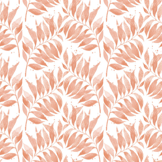 Watercolor Palm Leaf Terracotta Wallpaper⁠