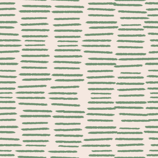 Organic Brush Strokes Pattern - Minimalist Boho Stripes Sage Wallpaper⁠