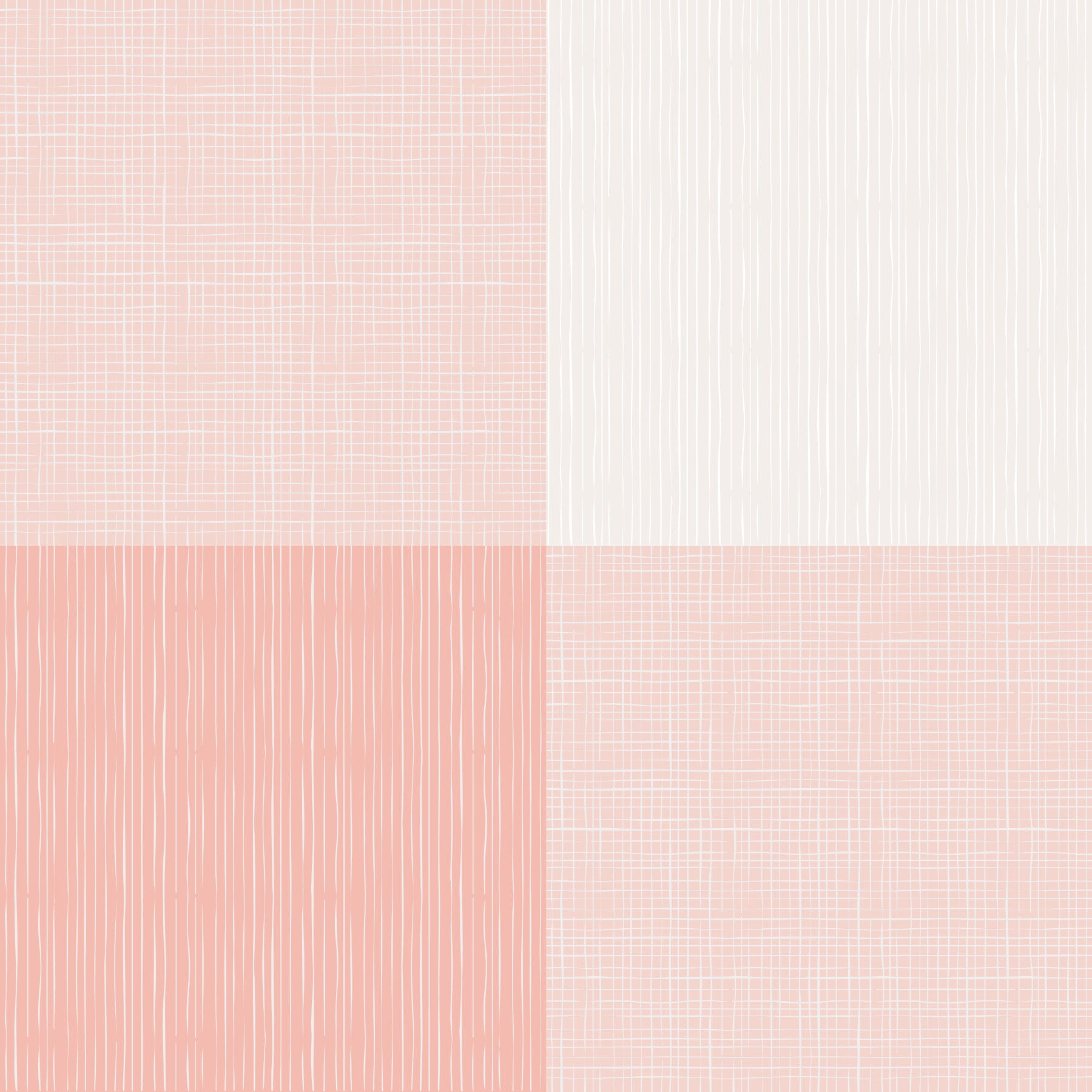Rustic Buffalo Plaid Soft Pink Wallpaper⁠
