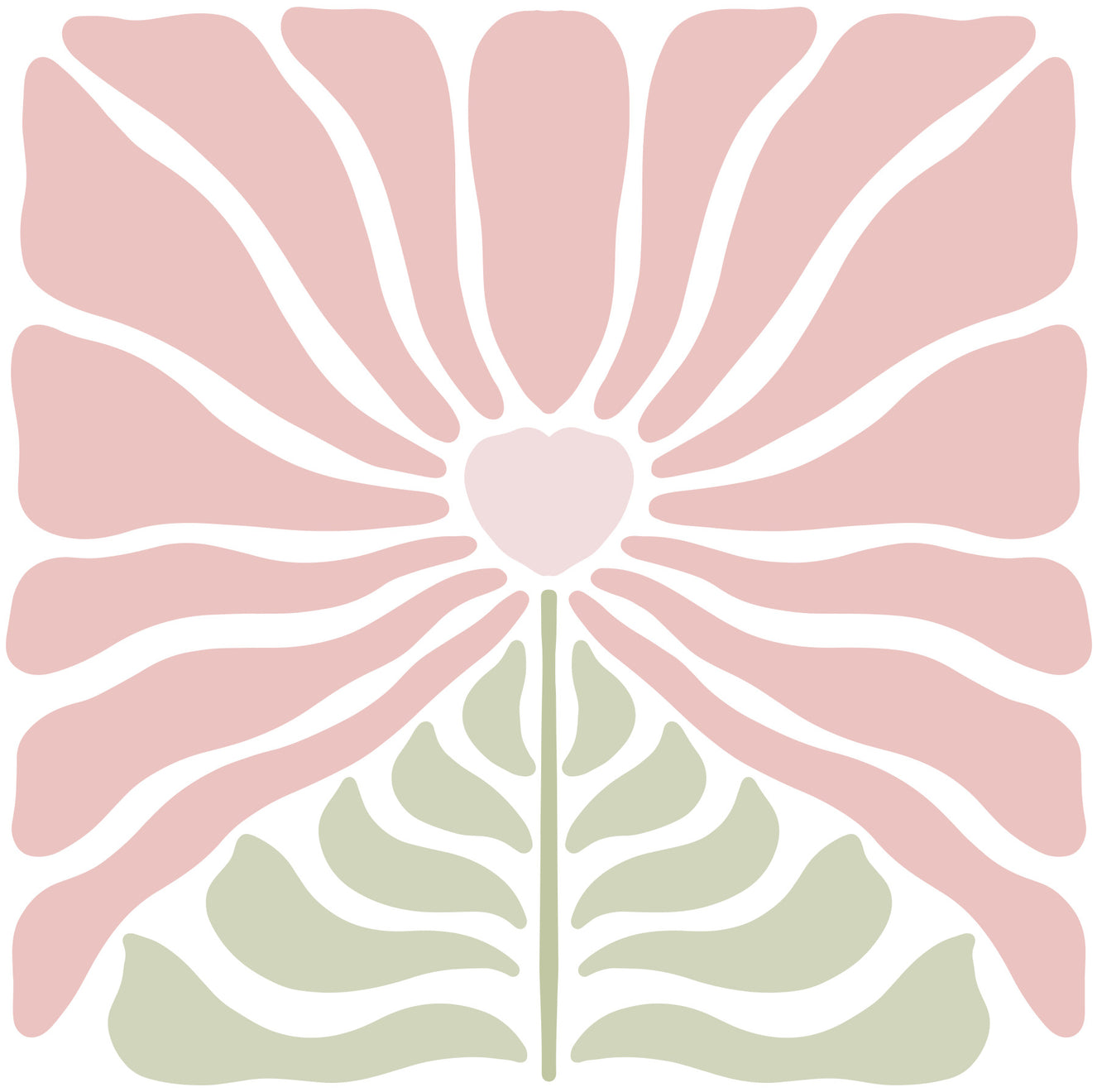 Groovy Flowers in Pink and Green Wallpaper⁠