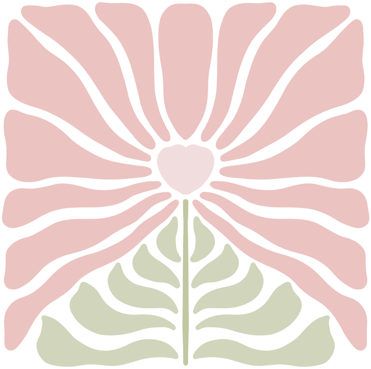 Groovy Flowers in Pink and Green Wallpaper⁠ in your room — zoomed